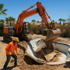 fiberglass pool removal in Vegas