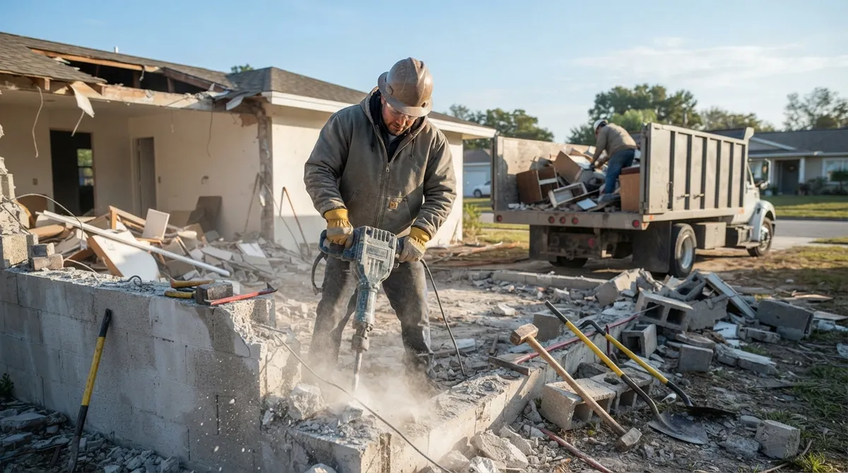 same day junk removal hauling & demolition service