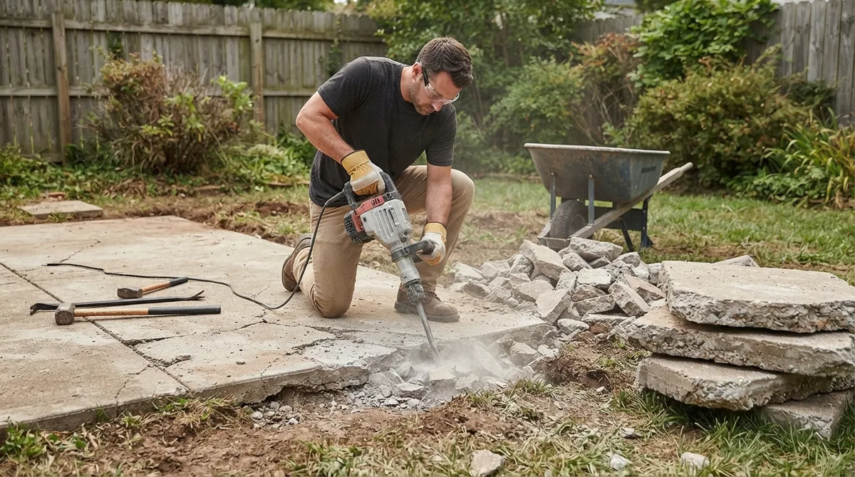 backyard concrete removal
