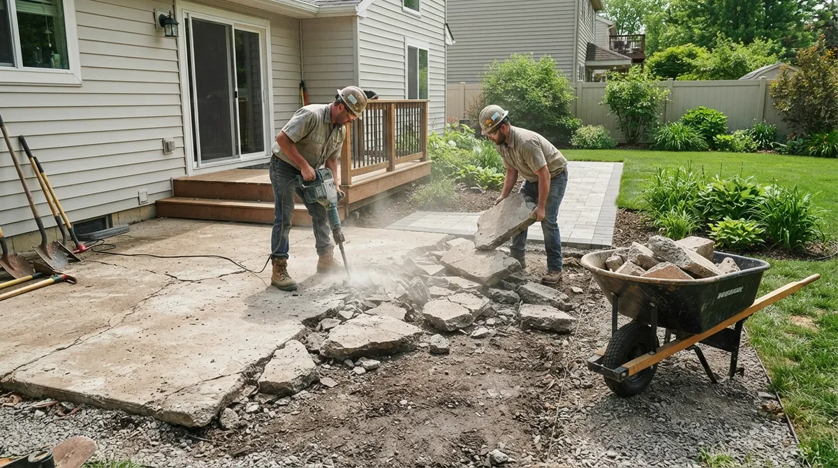 backyard concrete removal