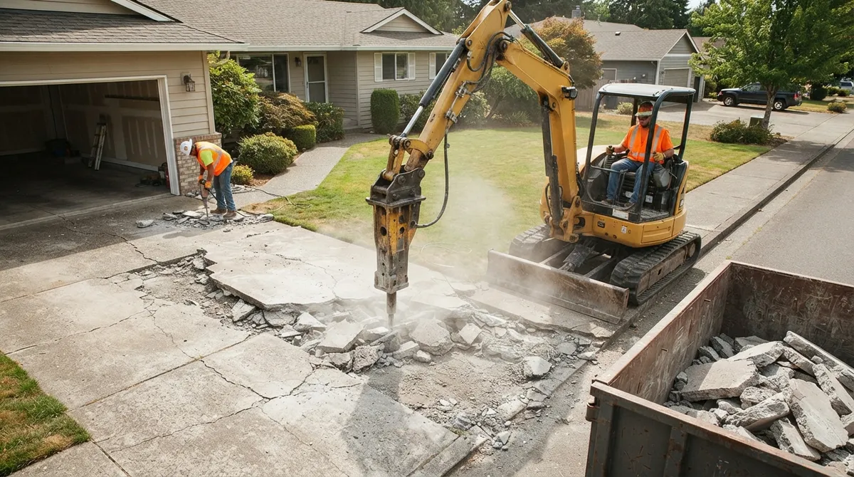 concrete driveway demolition cost