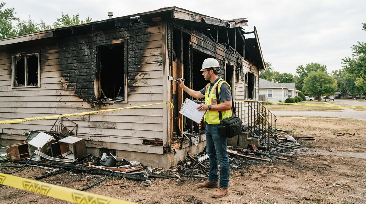 fire damaged house demolition